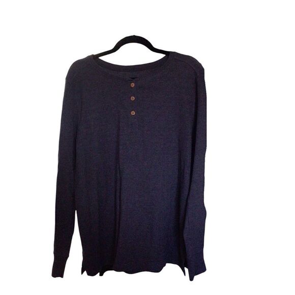 Men’s‎ Duluth Trading Navy Blue Ribbed Long Sleeve Shirt Size XL - Picture 1 of 5